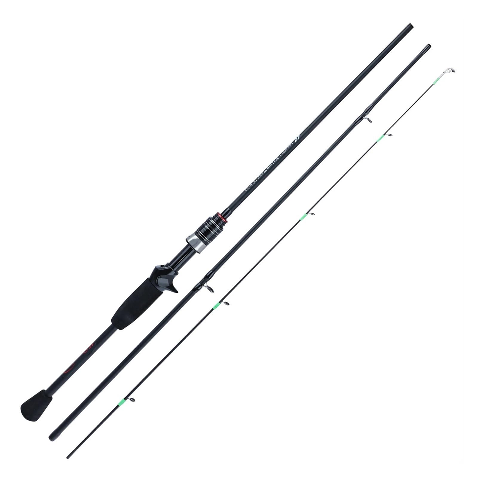 Canne à Pêche Canne à pêche Casting 1.8m Canne à pêche ultralégère en Fiber de Carbone 3 Sections avec poignée EVA Canne à pêche Baitcasting(2.1m - Casting Rod)