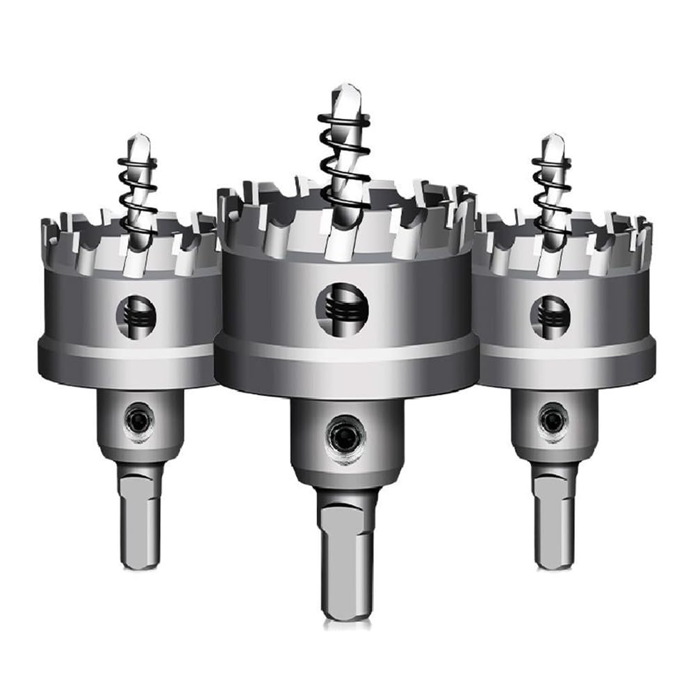Set di seghe a tazza in lega da 15-50 mm, punta in carburo TCT, kit di punte per trapano a carotaggio per metallo in acciaio inossidabile, 102 mm