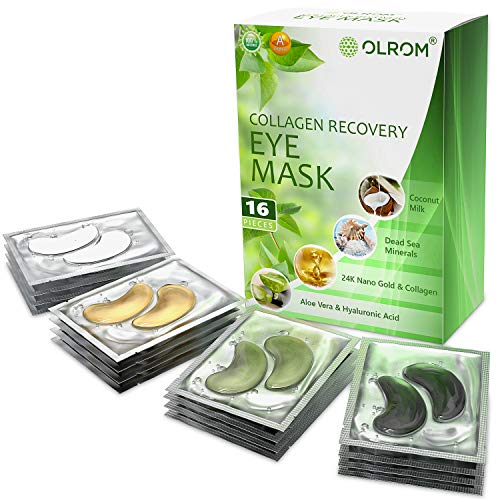 Under Eye Mask Gold Eye Mask Anti-Aging Hyaluronic Acid Eye Patches Under Eye Mask for Moisturizing & Reducing Dark Circles Puffiness Wrinkles Eye Gel Pads (Variety)