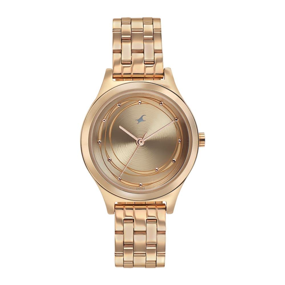 Fastrack Style Up Rose Gold Dial & Gold Band Stainless Steel Strap Analog Watch for Women-NS6152WM01 (B0BSFR3G7T) Amazon Price History, Amazon Price Tracker