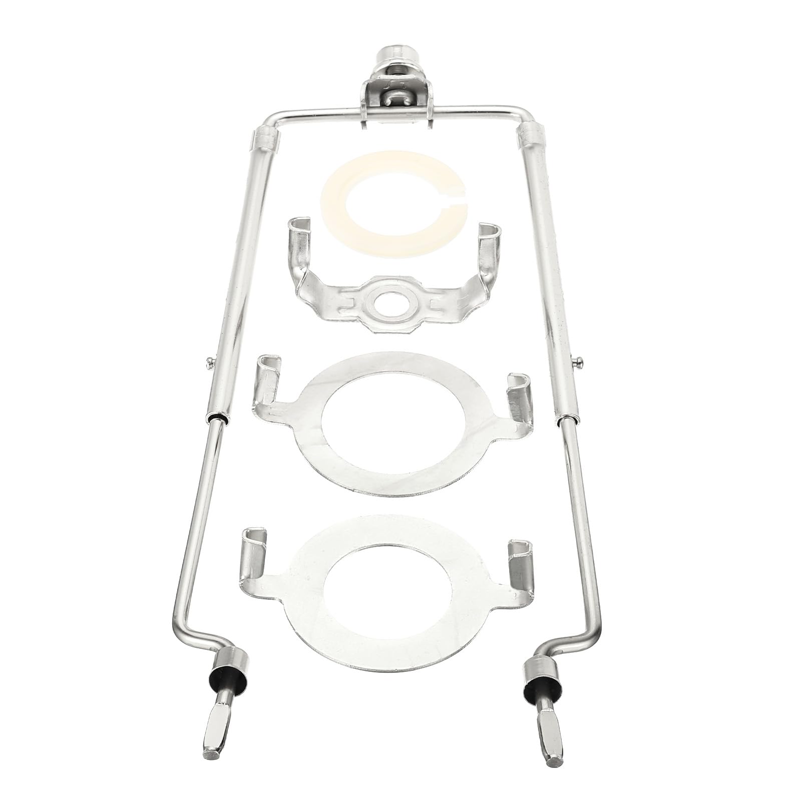 PATIKIL 8 9 10 11 Pulgadas Lámpara Arpa Kit con Remate, 1 Juego Ajustable Lámpara Sombra Apoyo Soporte con 3/8 IP E14 E26 E27 Luz Base para Mesa Piso Lámpara, Plata