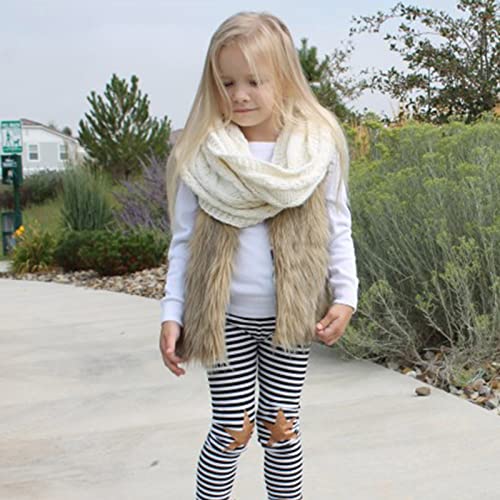 Faux 𝗙𝘂r Vest Jacket for Toddler Girls Open Front Sleeveless Thick 𝐅𝐥uffy Coat Windproof Shaggy Outerwear2