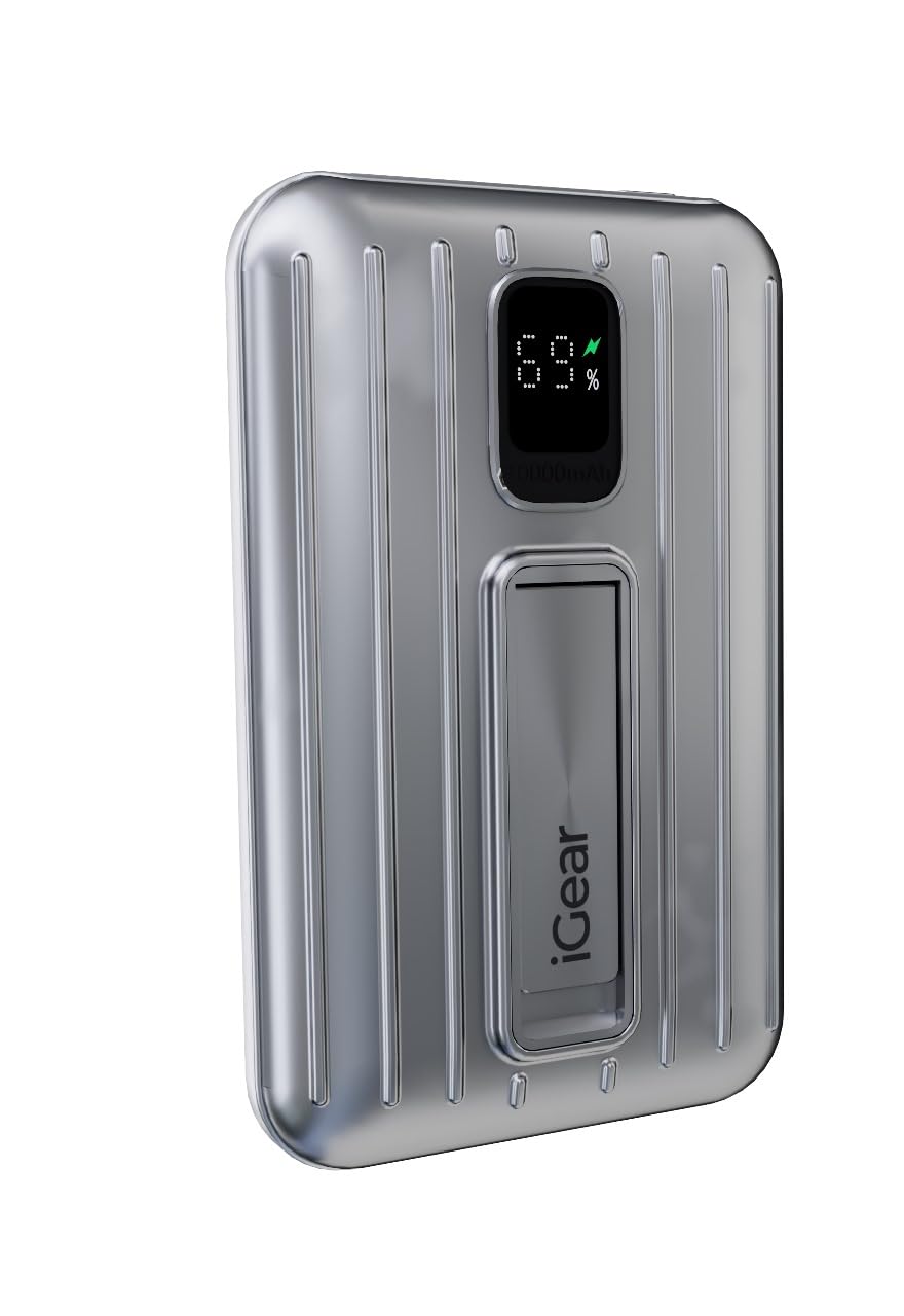 iGear MagCharge Pro: 10000mAh Magsafe Power Bank, 15W Wireless/22.5W Wired Charging, with Apple Watch Charging, Digital Display, Type-C Input and Output, Phone Stand, Support iPhone 12 and Above-image-33