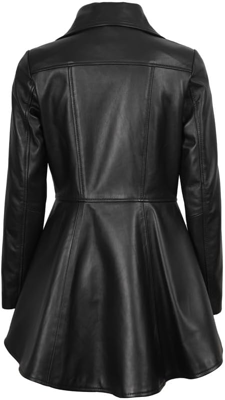 Blingsoul Leather Jackets For Women - Real Lambskin Womens Leather Peplum Jacket - Image 4