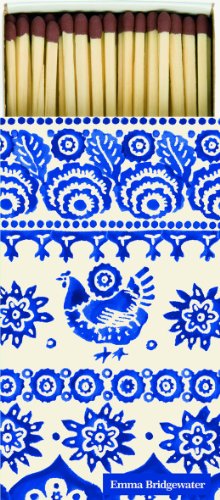 Extra Long Matches Emma Bridgewater Traditional Hen Blue White