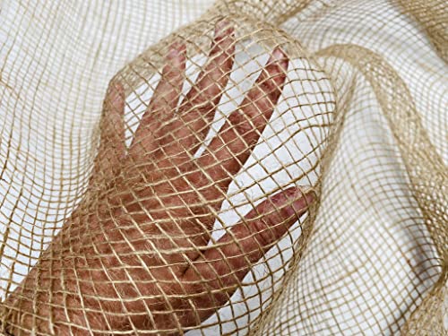 Hessian Scrim Netting Jute Fabric Sacking Material - Fine Natural Burlap Raffia Garden Net - 100cm Wide (3) - Image 3