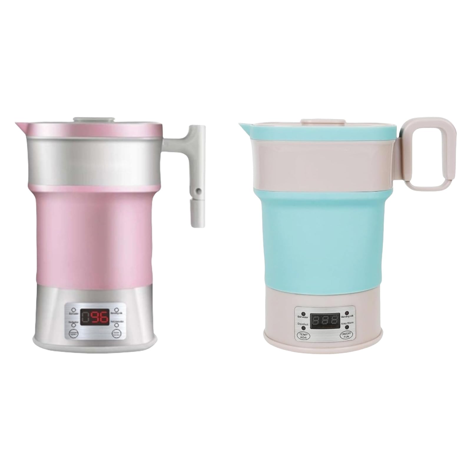 Bouilloire électrique Pliante en Silicone Bouilloire à ébullition Rapide de 800 ML adaptée réunions de Famille et Besoins de Boissons Chaudes du Bureau Bouteille d ' Eau de Voyage Portable