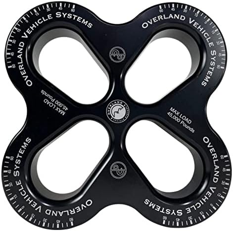 Overland Vehicle Systems R.D.L. 8" Recovery Distribution Link 45,000 lb. Black - 45,000 lb. Breaking Strength and a 11,250 lb. Working Load - Aircraft Grade Aluminum