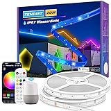 tira led exterior 20m 💦 IP67 tiras led exterior impermeable con controlador impermeable: Esta led exterior es adecuada para uso en exteriores porque tiene una clasificación IP67 Grado, lo que significa que es a prueba de lluvia, antiestática y a prueba de polvo, pero no se puede sumergir en agua durante largos períodos de tiempo. El cable de salida del adaptador y el cable de entrada del controlador se extienden a 1m, el cable es resistente al agua, y el controlador también se actualiza a prueba de agua.
