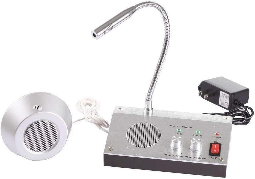 CHROX Window Speaker System, Interphone Speaker for Counter,Dual-Way Anti-Interference Noise-Free Bank Office Store Station