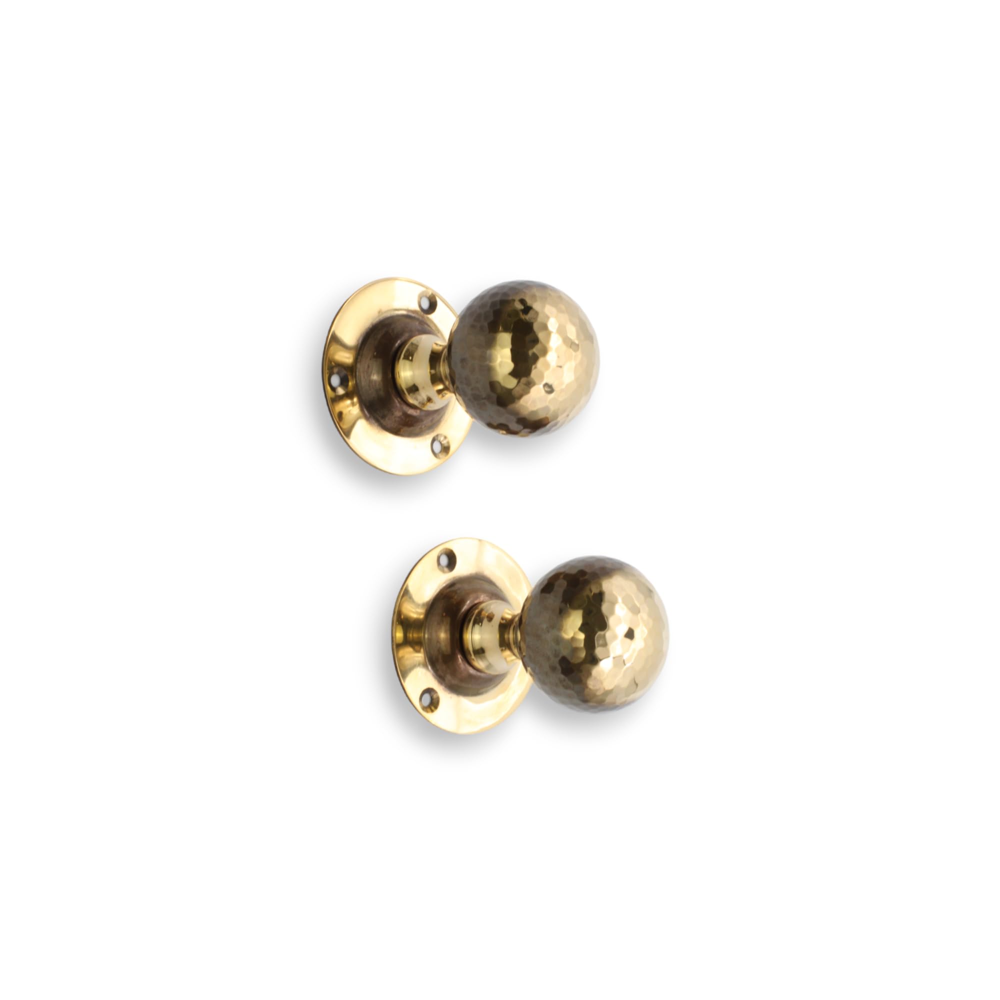 Boutons de porte en laiton vieilli martelé à mortaise 45 mm Infinity Decor pour intérieur