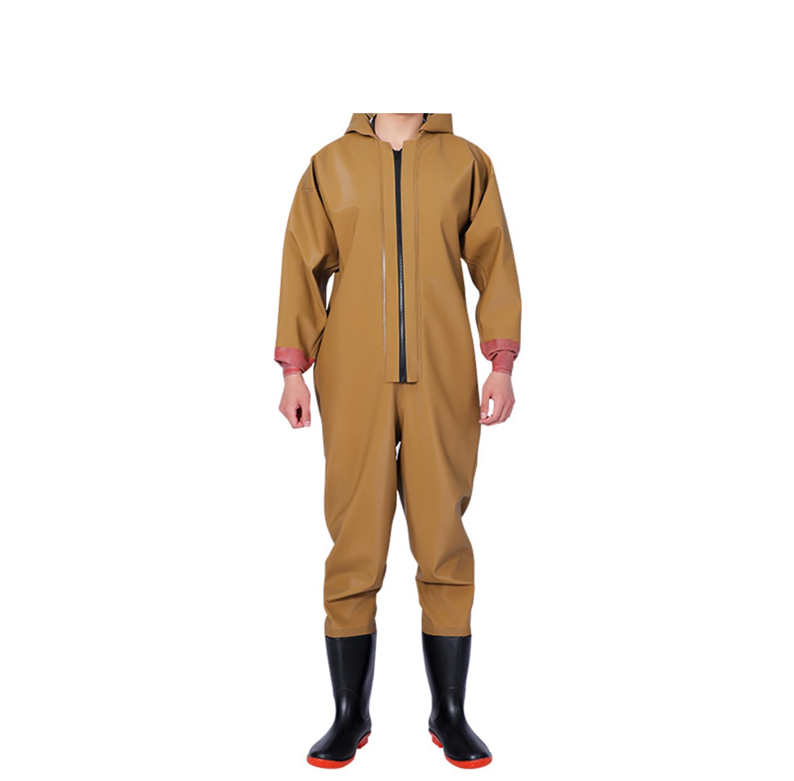 Giallo, 44, Impermeabile, Traspirante, Unisex, Maniche Lunghe, Waders da Pesca Integrale con Stivali per Pesca a Mosca, Pesca in Mare, Agricoltura, Caccia