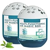 Magic Box zur Staubentfernung in Innenräumen,Multifunktionale Air Magic Box,Automatische Staubsammlung, 120g Pflanzenextraktformel, Langanhaltende Frische für Haustierbereiche, Zuhause (2PCS)