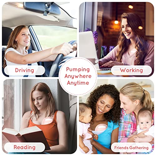 Wearable Breast Pump, Hands Free Breast Pump wIith 2 Modes & 5 Levels, Portable Electric Breast Pump with Massage and Pumping
