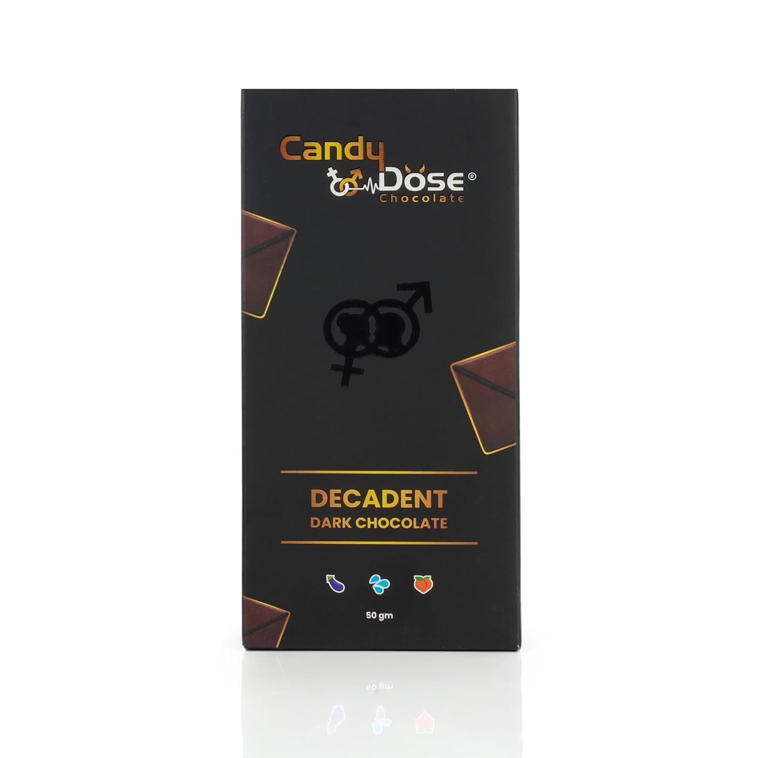 Candy Dose Chocolate Sensual Dark Chocolate for Men & Women – Mood-Boosting Indulgence for Romance, Love & Shared Moments (50 Gram) (Pack Of 3) Luxurious Flavour Chocolate Ideal For Men & Women, Vegetarian And Gluten-Free Delights