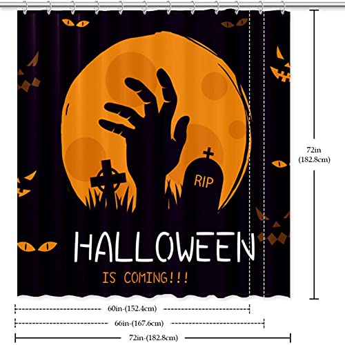 Rideau de douche Halloween Is Coming 183 cm en textile lourd et durable
