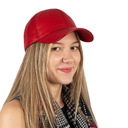 Image of Genuine Leather Unisex Baseball Cap