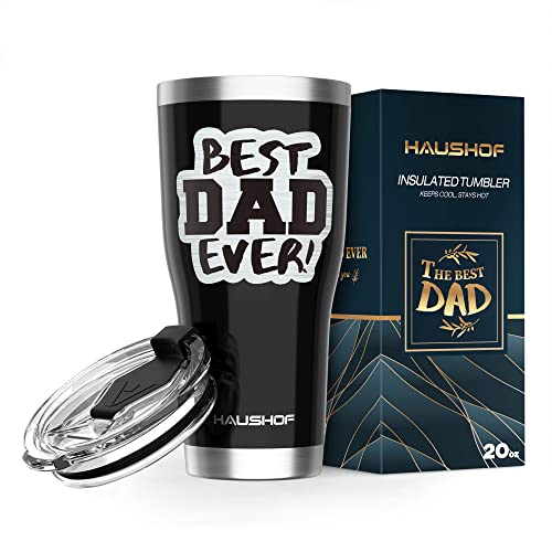 HAUSHOF 20 oz Tumbler, Stainless Steel Vacuum Coffee Tumbler, Durable Insulated Tumbler Cups for Hot and Cold Drinks, Portable Water Tumbler with Lid for Office, Camping, Sports Camo Blue 20