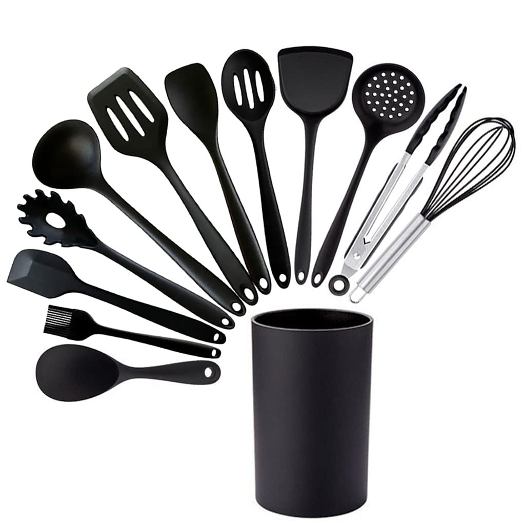 MYUYEE Cooking Kitchenware Tool Silicone Utensils Set Non-Stick Cookware Spatula Ladle Egg Beaters Shovel