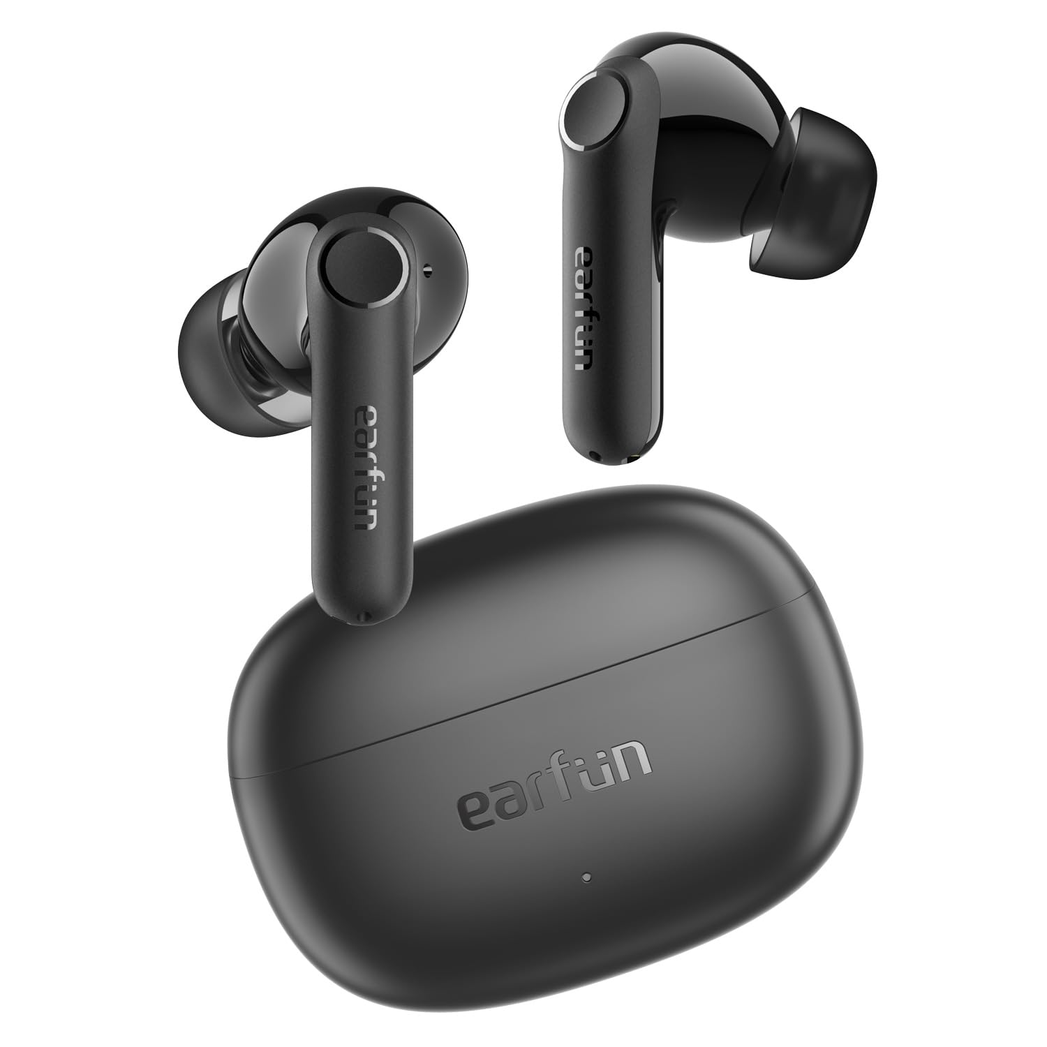 EarFun Air Life Wireless Earbuds, Deep Bass Earphones with 12mm Drivers, Bluetooth 5.4, 35H Playtime, Fast Charge, 4 Mics AI Clear Calls, 30 Preset EQs, APP Customize, IPX5, Small Size Cozy Fit, Black
