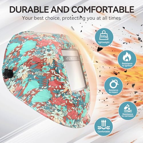 Image of Welding Helmet Auto Darkening,Large Viewing 3.94 * 3.15 inch True Color Welding Hood with 4 Arc Sensors Solar Powered,Wide Shade 5-9 /9-13 for TIG, MIG, MAG (B-001)