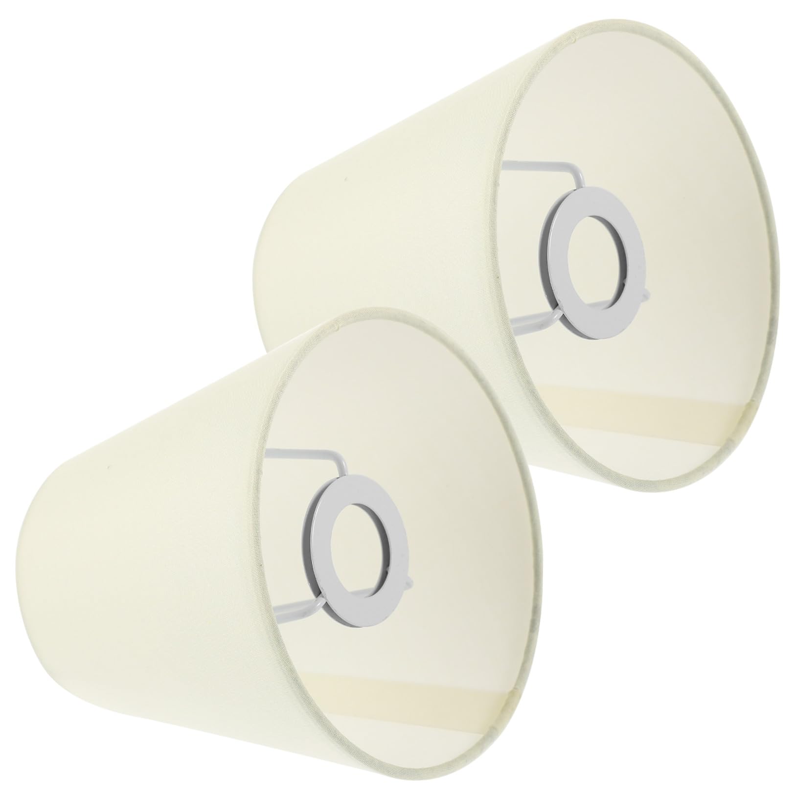 LABRIMP 2pcs Cream Lampshade for E14 Lamp Accessories Cloth Lamp Cover Fine Workmanship and Convenient Installation