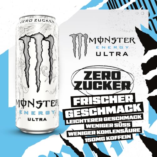 Monster Ultra White, Energy Drink ohne Zucker, Einweg Dosen, 12 x 500 ml – Ansicht 4