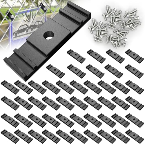 IRENPORU 50 Pcs Chain Link Fence Sign Mount...