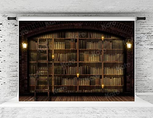 Kate 2.2x1.5m Bibliothek Hintergrund Bücher Fotohintergrund Bücherregal Kulissen für Fotografie Klassische Vintage Hintergründe für Kinder Porträt Fotografie Fotostudios Requisiten Cover