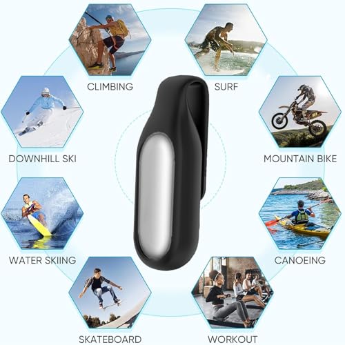 Blueshaweu Kompatibel mit PLAUD NotePin Sprachrekorder Clip Case, Weiche Silikon-Clip-Hülle mit Verschluss für NotePin AI-Sprachrekorder (schwarz)