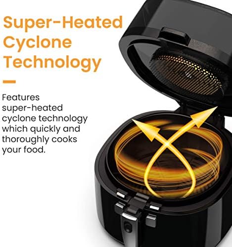 Pro Breeze XL 7.5L Air Fryer - 1800W with Automatic Food Stirring Paddle, Digital Display, 60 Minute Timer, 7 Pre-Set Modes and Adjustable Temperature Control for Healthy Oil Free & Low Fat Cooking
