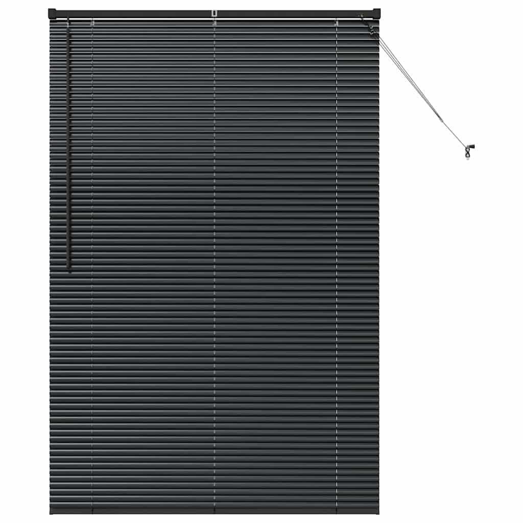 Vidaxl Venetian Blinds Height Adjustable Black 175 X 110 Cm Aluminium
