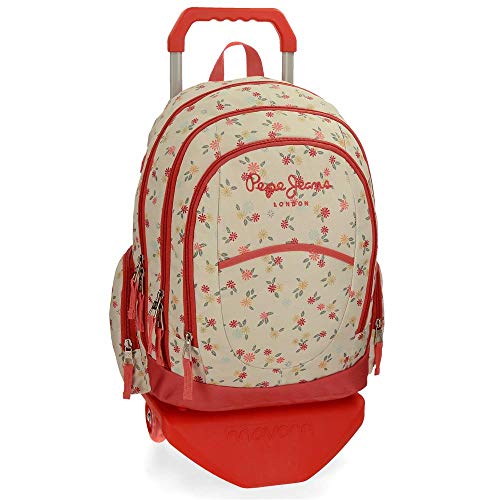 Pepe Jeans Joseline Mochila 44 cm doble cremallera con carro