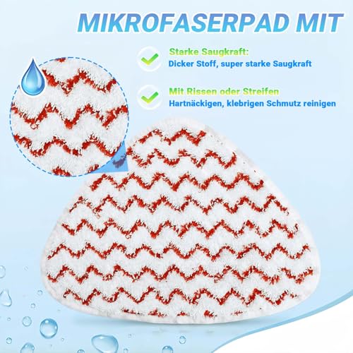 3 Stück für Vileda Steam Plus Dampfreiniger Ersatzbezug, Mikrofaser Ersatzpads für Vileda Steam Plus Dampfreiniger, Waschbar Ersatzbezüge für alle Böden