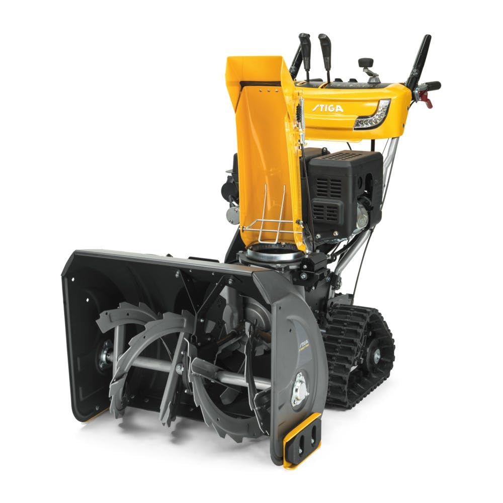 STIGA Spazzaneve ST 5266 P TRAC a due stadi - motore a scoppio da 302 cc, ampiezza di lavoro di 66 cm, trazione cingolata, impugnatura riscaldata, luce a LED