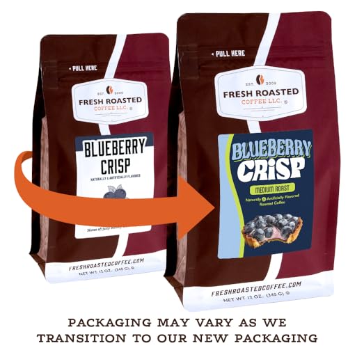 Image of Fresh Roasted Coffee, Blueberry Crisp Flavored Drip Ground Coffee, Medium Roast, Kosher, 12 oz