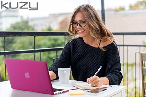 Kuzy Compatible with MacBook Air 13 inch Case A1466 A1369 for Older Version 2017 2016 2015 Soft Touch Hard Shell Cover for Apple MacBook Air 13.3 inch, Raspberry