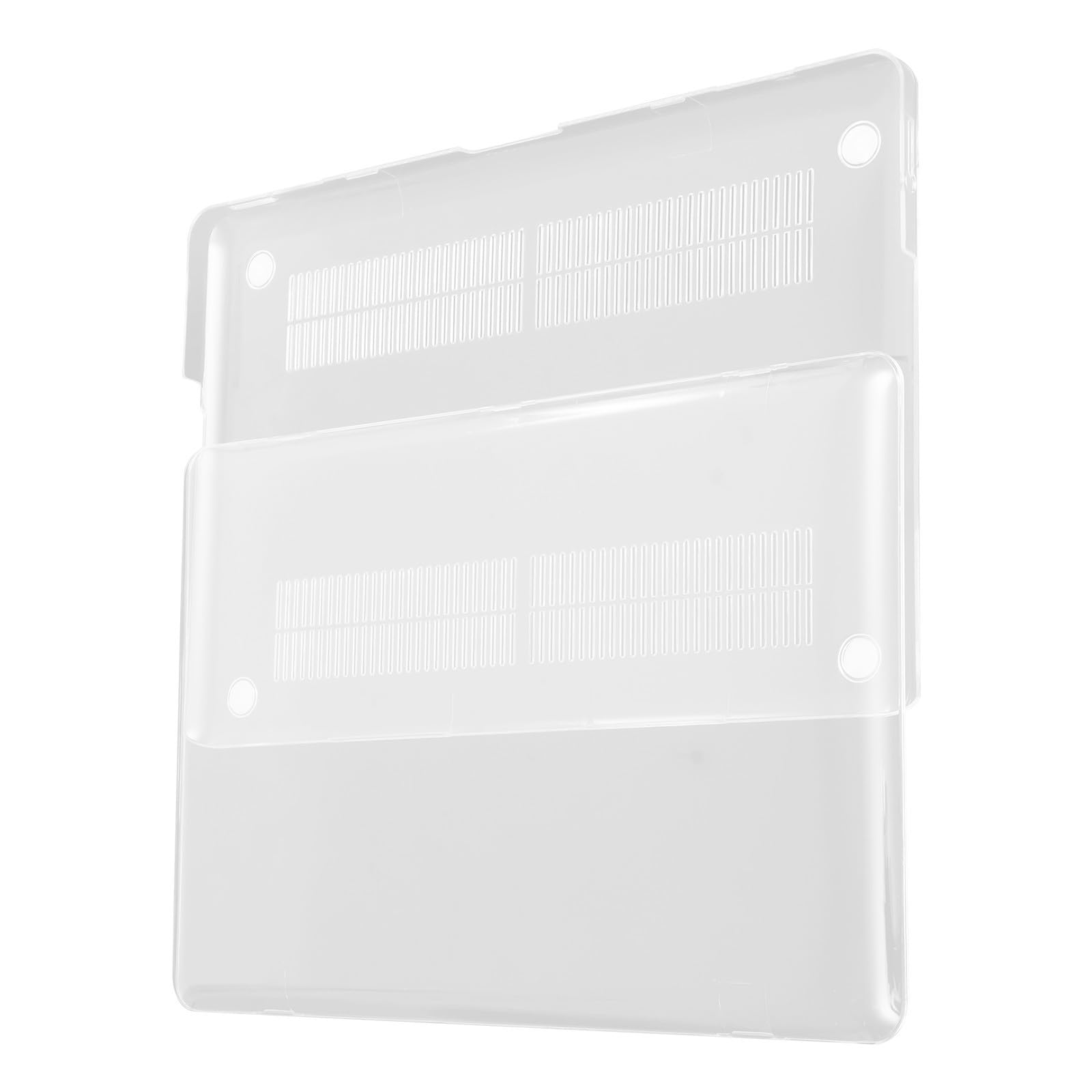 Carcasa resistente para Macbook Pro transparente con rejillas de ventilación y base estable 8