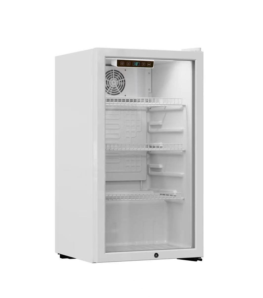 PKM Glastürkühlschrank GKS90CW 89 Liter Display Touch Control