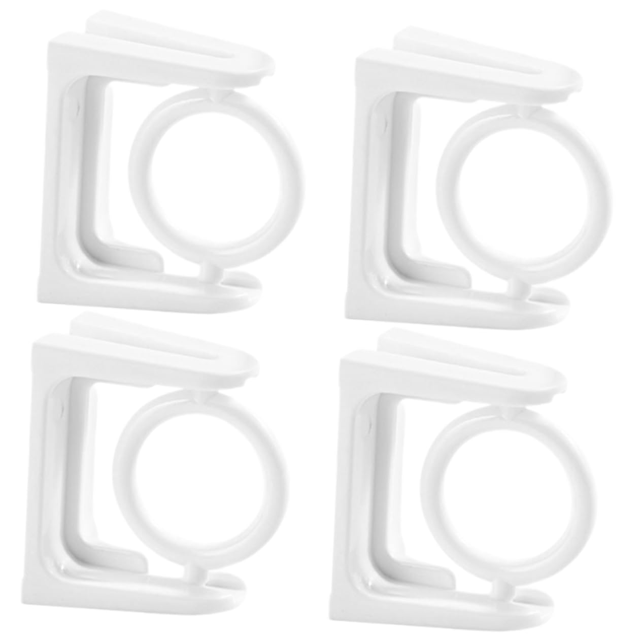 Cabilock 20 Pcs Crochet Rond Support De Tringle À Rideau De Supports De Tringle À Rideau Supports De Tringle À Draperie Circulaires sans Perçage Supports De Tringle À
