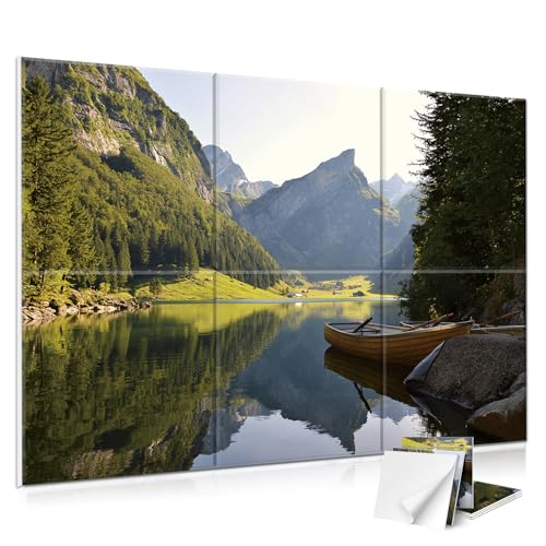 Image of JBER 6 Pack Art Acoustic Panels 72 inch x 48 inch, Lake in the Hills