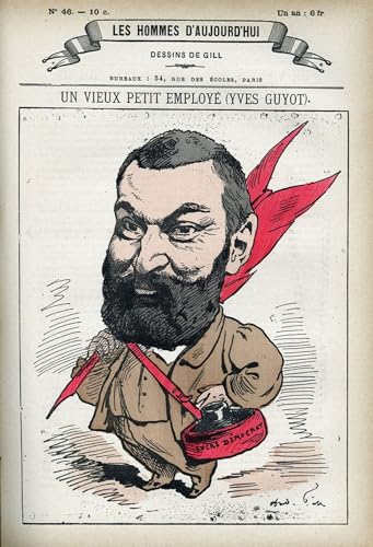 Portrait d'Yves Guyot par André Gill, affiche d'art pour salon et bureau élégant