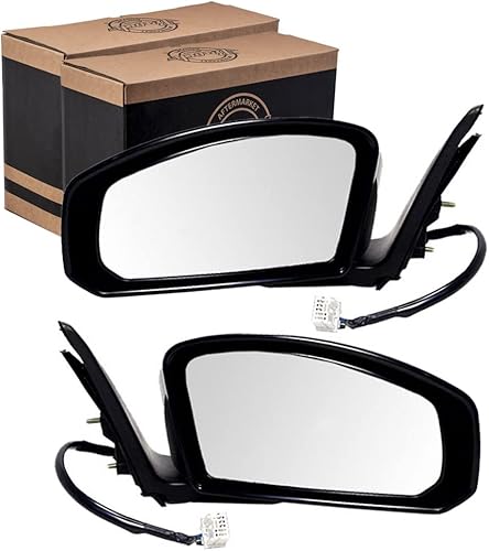 Brock Espejos retrovisores eléctricos de repuesto para conductor y pasajero, compatibles con 03-07 G35 Coupé K6302-AM865 K6301-AM865