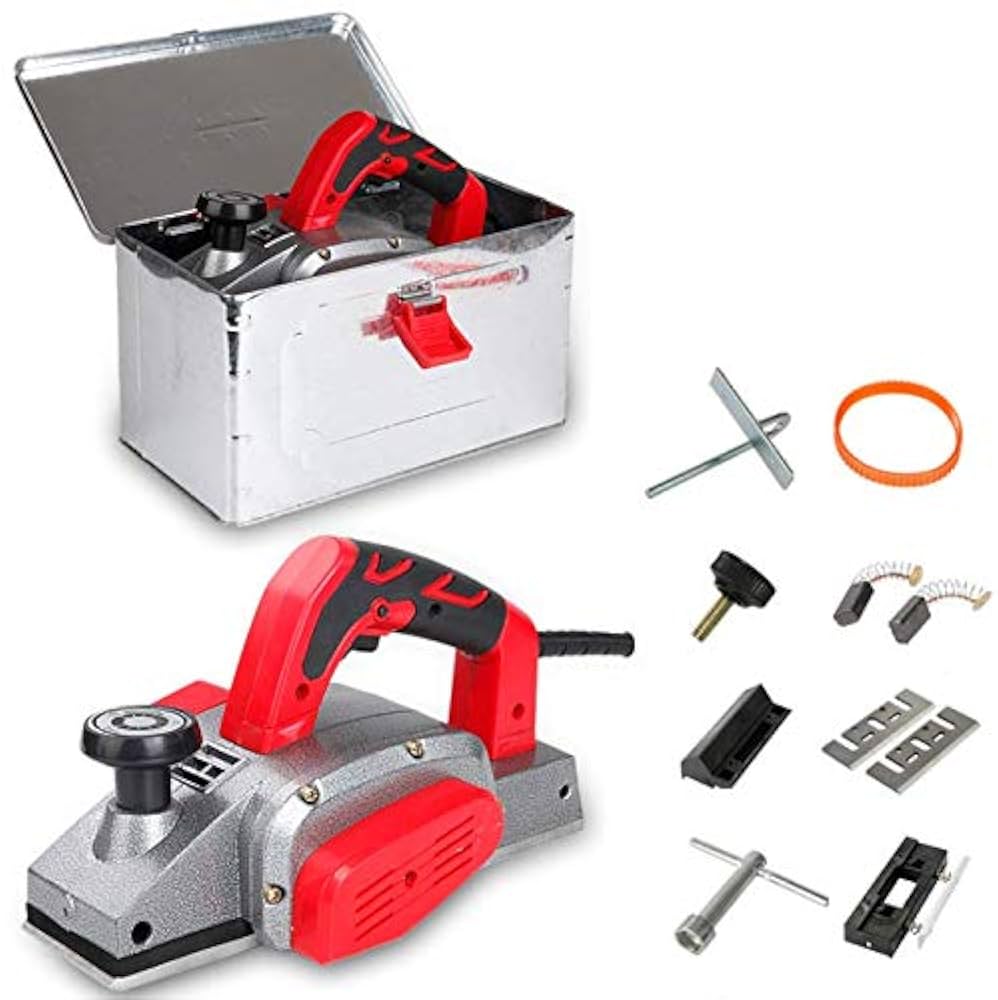 電動カンナ Amazon | 電気プレーナー 電動カンナ ポータブルアルミ電気