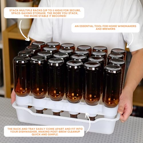 image for FastRack FastFerment - 24-Bottle Drying Rack & Tray| Bottle Drying Tre
