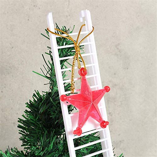 Kawye Climbing Ladder Santa Christmas Electric Climbing Santa Claus Xmas Figurine Ornament Climbing with Music Hanging Decor Party Decoration Gifts