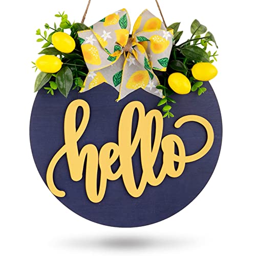 Whaline Lemon Wooden Hanging Sign