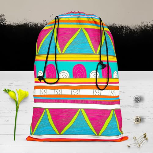 Image of ArtzFolio Tribal Art D5 | Reusable Sack Bag | Bag for Gym, Storage, Vegetable & Travel