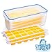Produktbild iNeego Eiswürfelschalen 4pcs Leicht Lösen 72 Trapez Eiswürfel-Aufbewahrungsbehälter mit luftdichtem Verschlussdeckel Eiswürfelformen Sicherer stapelbarer Eisbehälter für Gefrierschrank mit Deckel