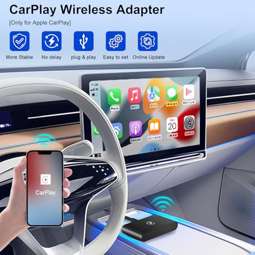 Uwecan Wireless CarPlay Adapter für iPhone Kabelgebundenes CarPlay in Drahtlos